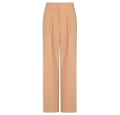 Calça Feminina Pregas – Marrom