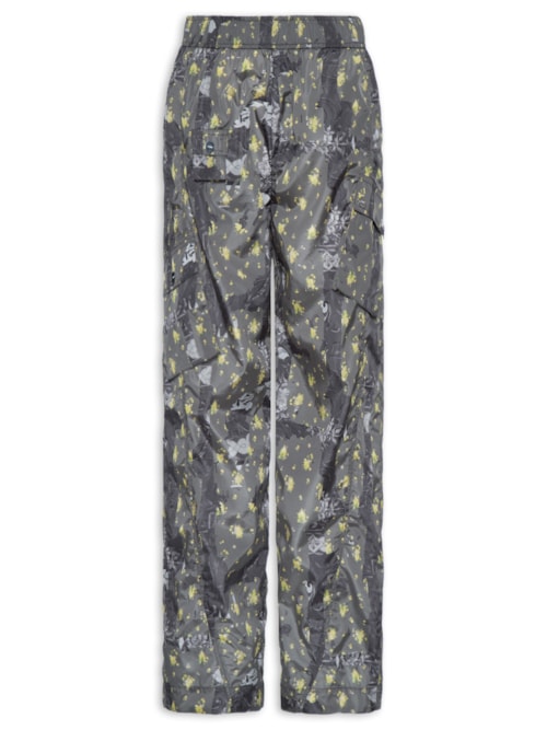 Calça Feminina Printed Flyweight Nylon Relaxed Elastic - Preto
