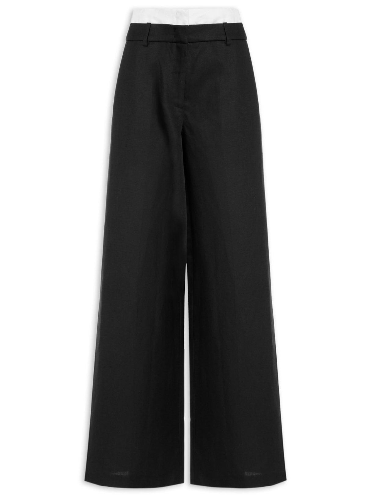 Calça Feminina Priscilla Com Cós Duplo Preto Le Lis