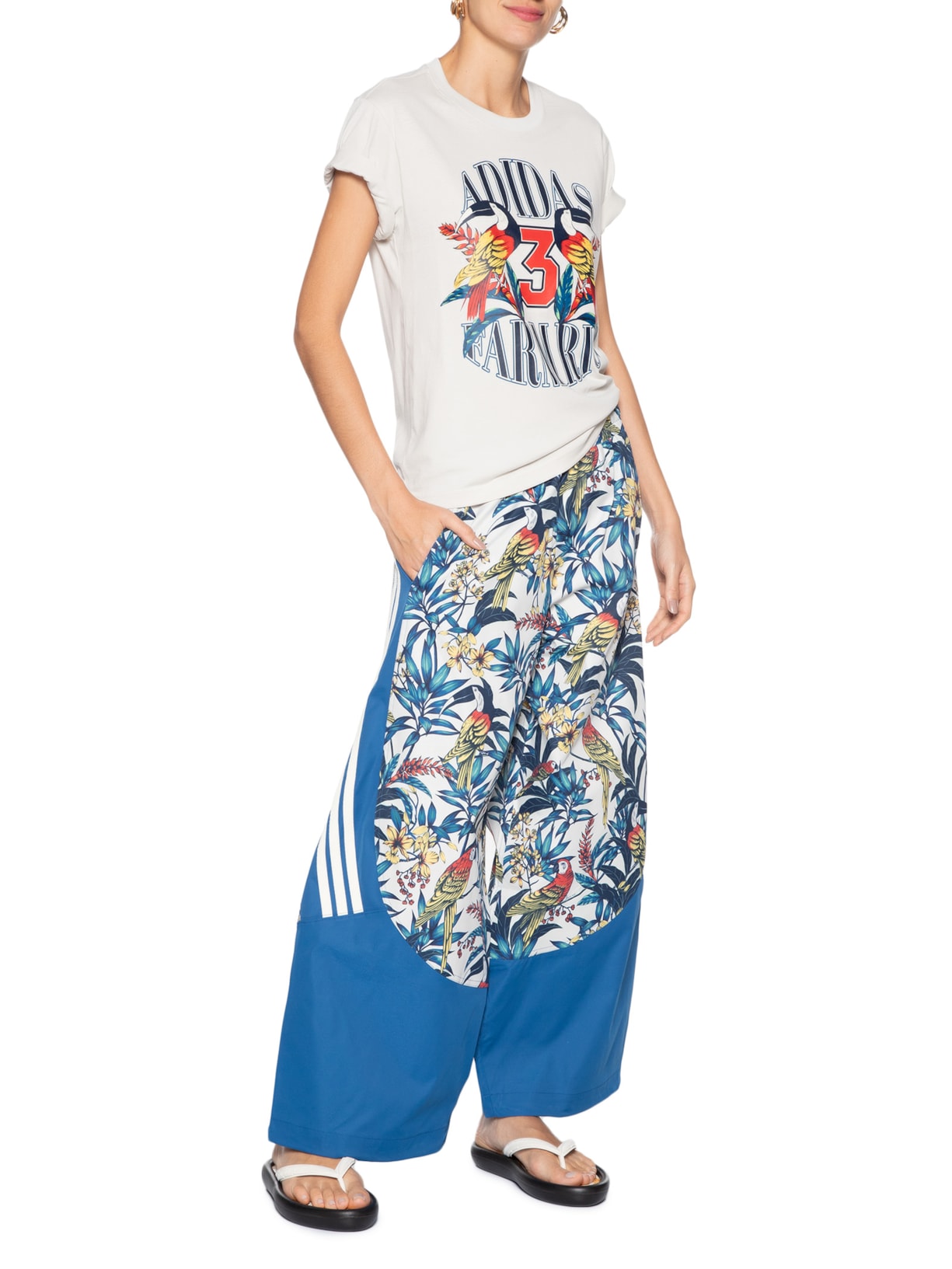 Calça Feminina Prms Azul Adidas + Farm