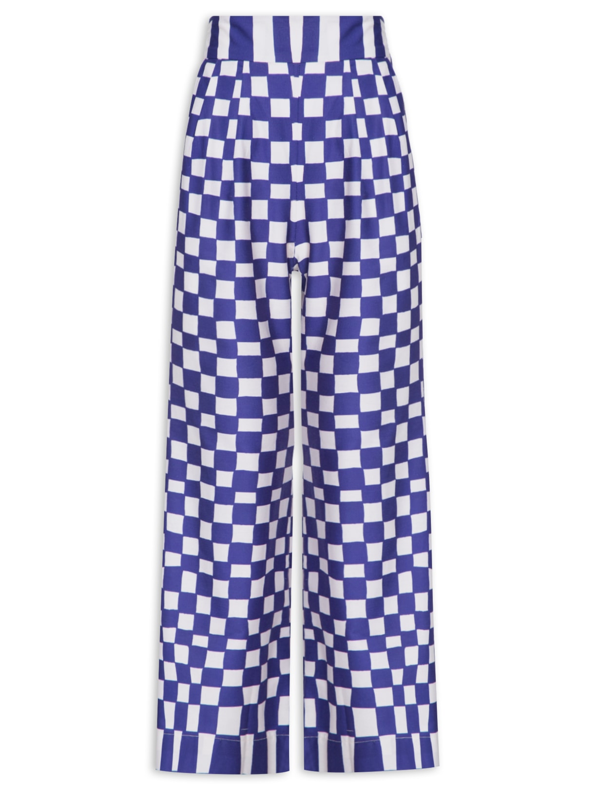 Calça Feminina Quadriculada De Sonho - Azul