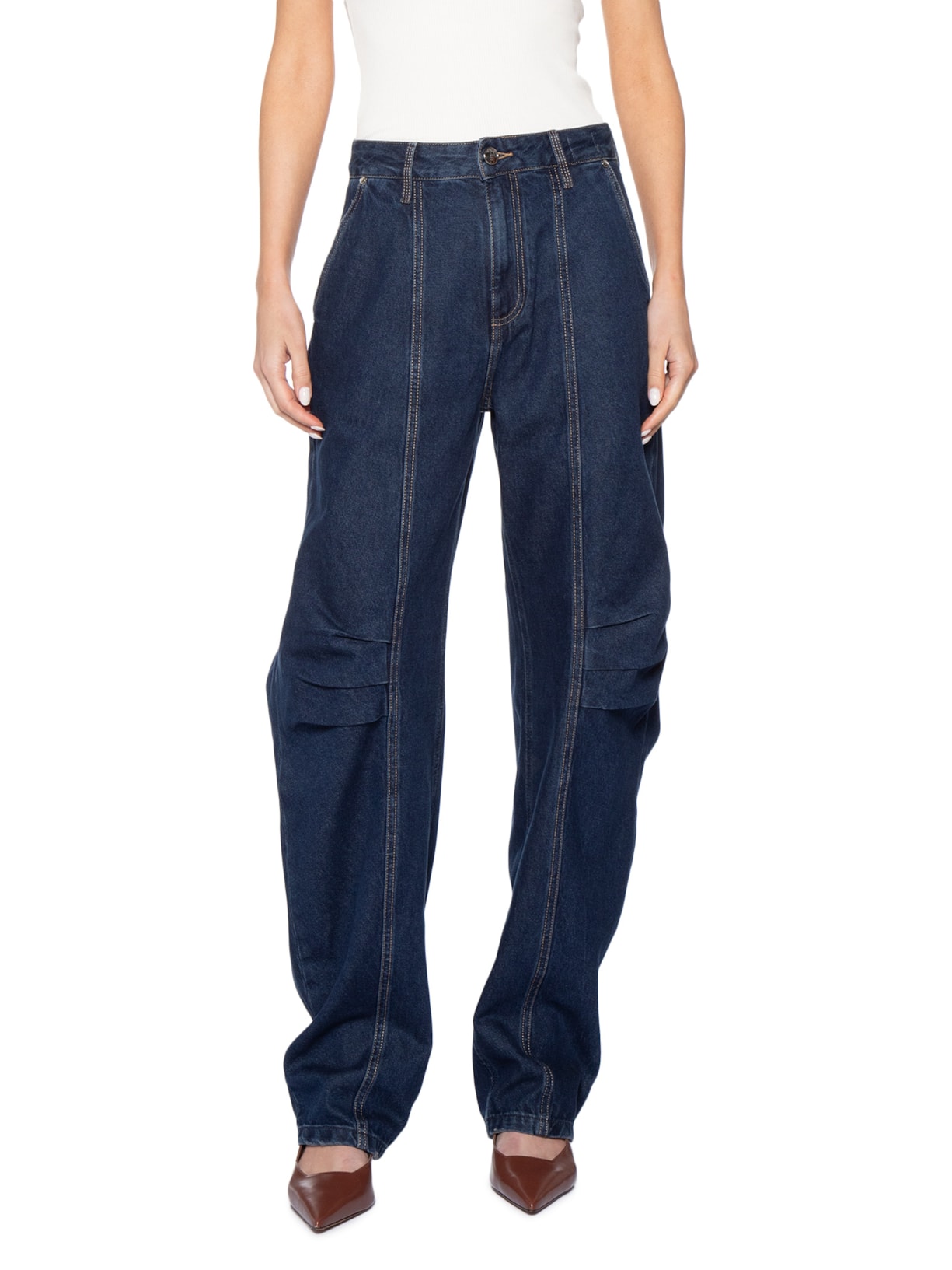 Calça Feminina Rachel Dark Blue Azul Bo.bô + Helena Barbero