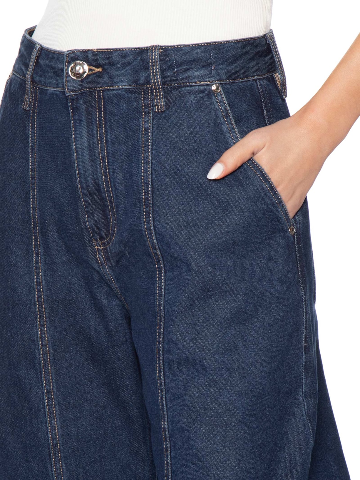 Calça Feminina Rachel Dark Blue Azul Bo.bô + Helena Barbero