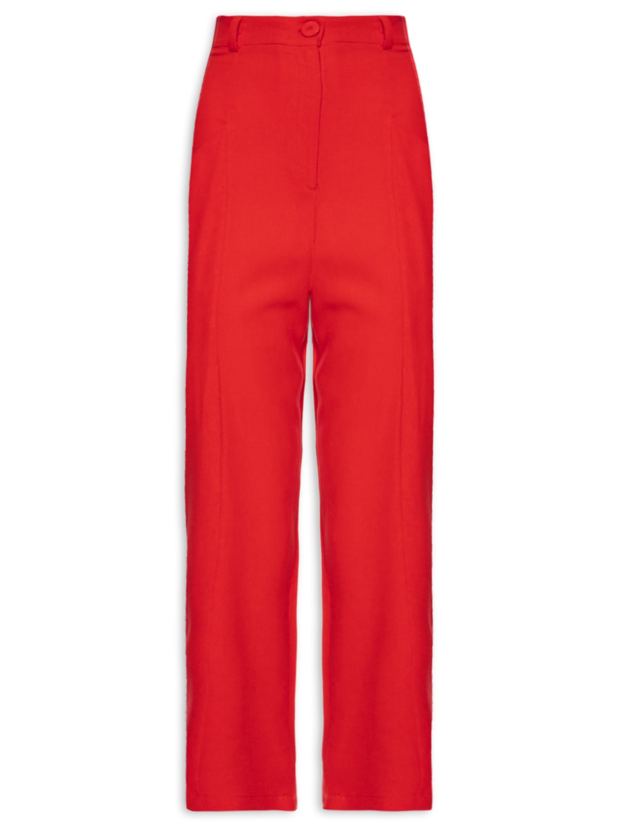 Calça Feminina Recorte Bolso - Vermelho