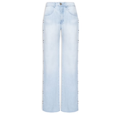 Calça Feminina Recorte Lateral - Azul