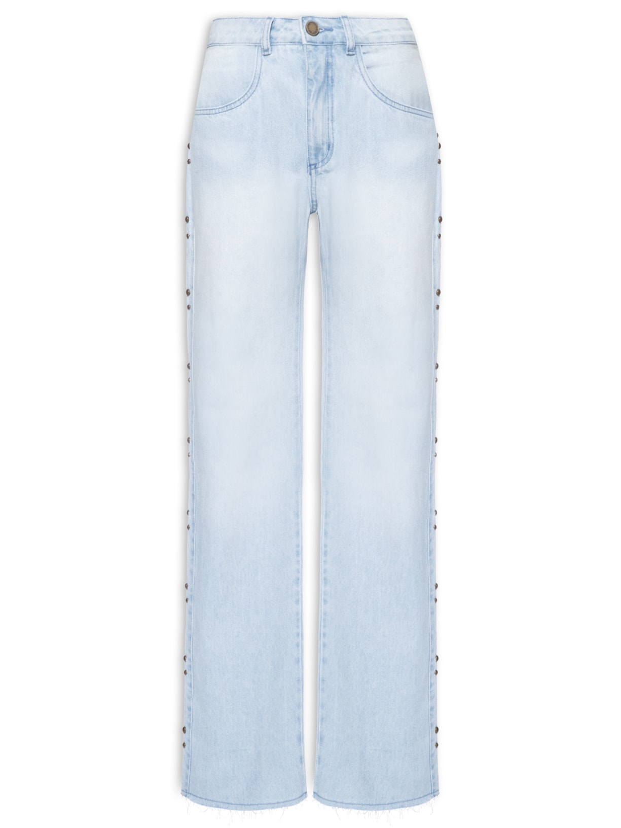 Calça Feminina Recorte Lateral - Azul