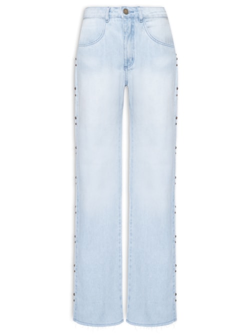 Calça Feminina Recorte Lateral - Azul