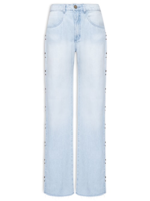 Calça Feminina Recorte Lateral - Azul