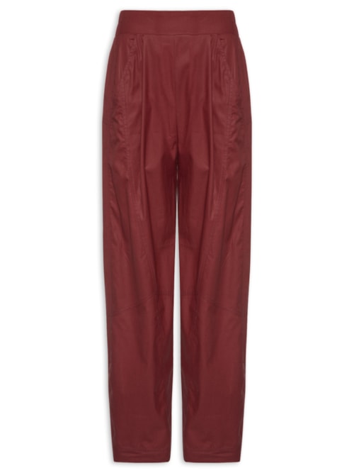 Calça Feminina Recorte - Vermelho