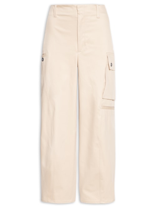 Calça Feminina Recortes - Bege