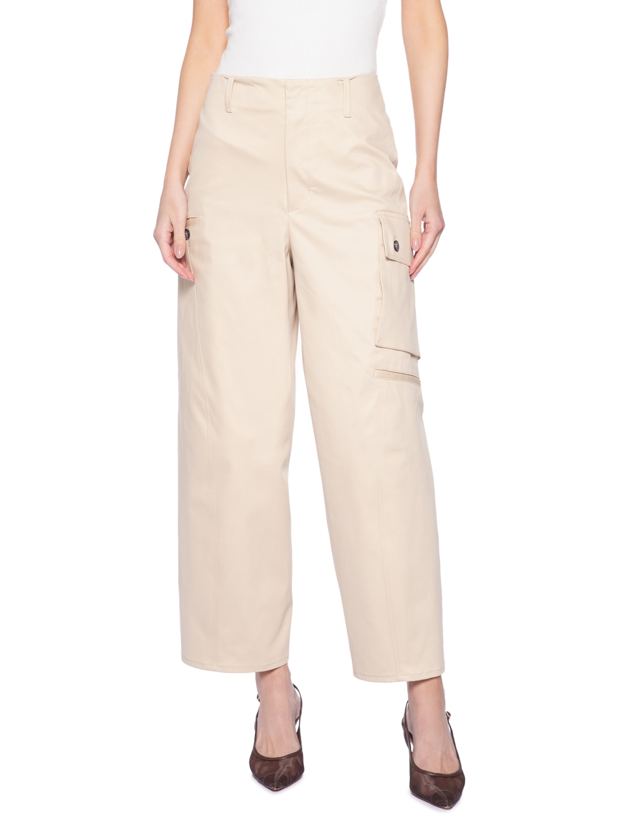 Calça Feminina Recortes Bege Animale