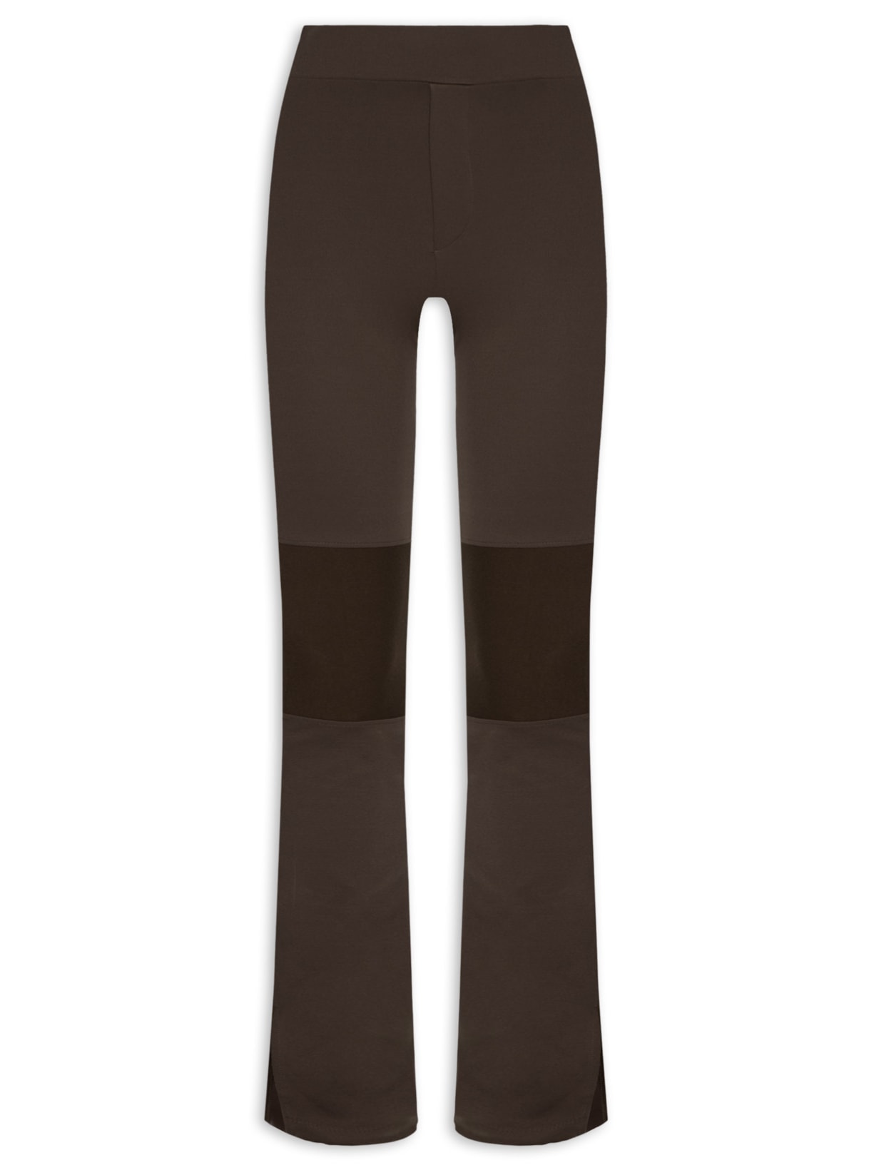Calça Feminina Recortes Canelados - Marrom