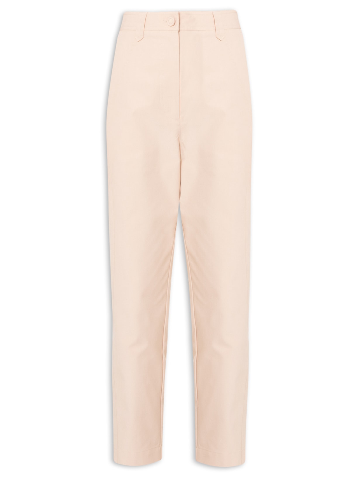 Calça Feminina Recortes Pespontos Nude Lace - Bege