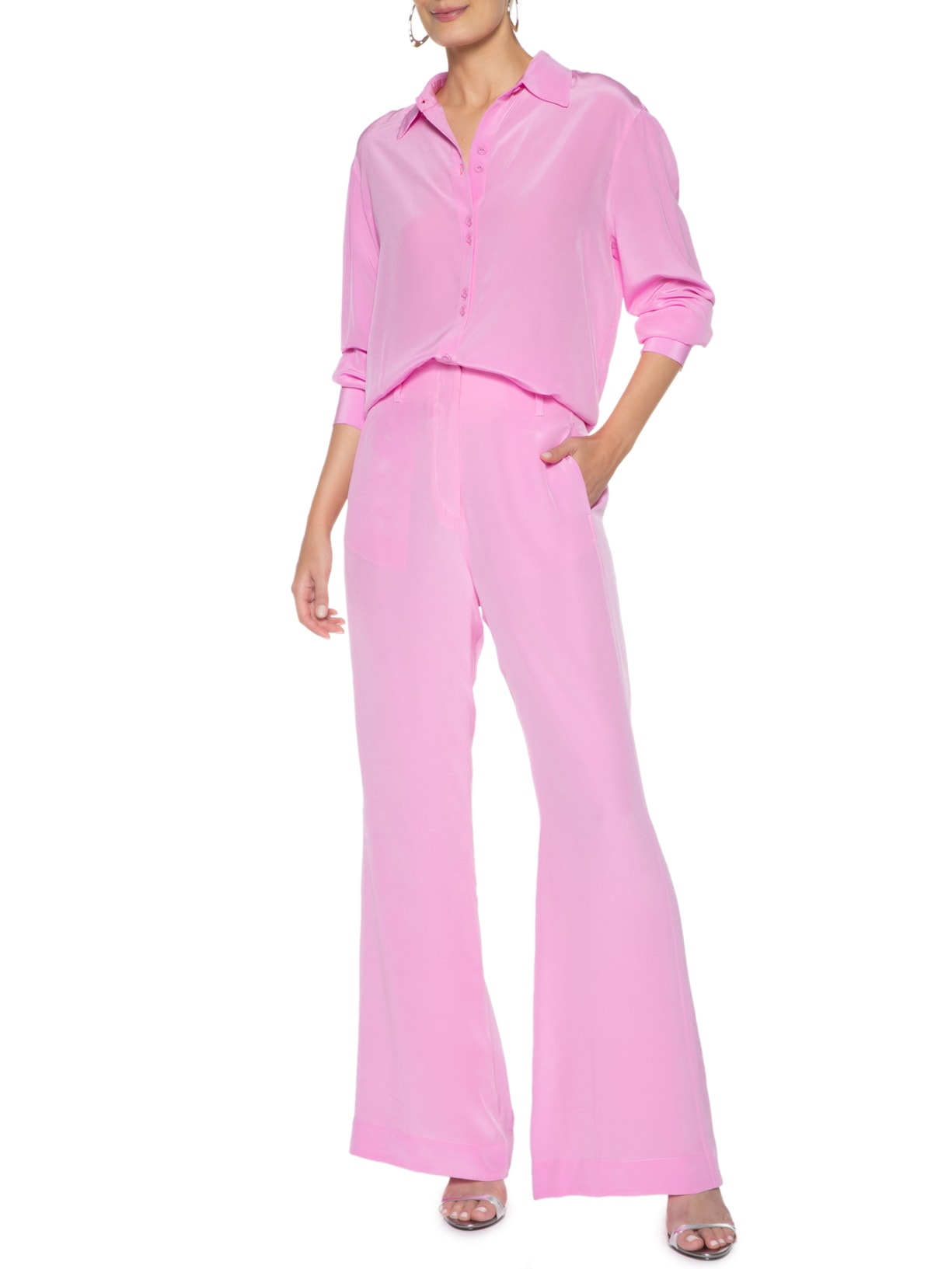 Calça Feminina Recortes Rosa Animale