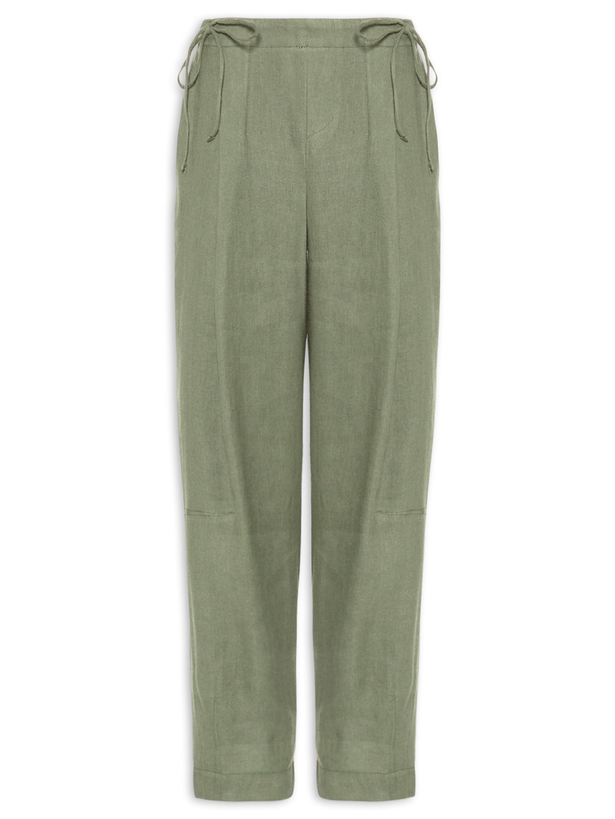 Calça Feminina Regulagem Linho Reciclado - Verde