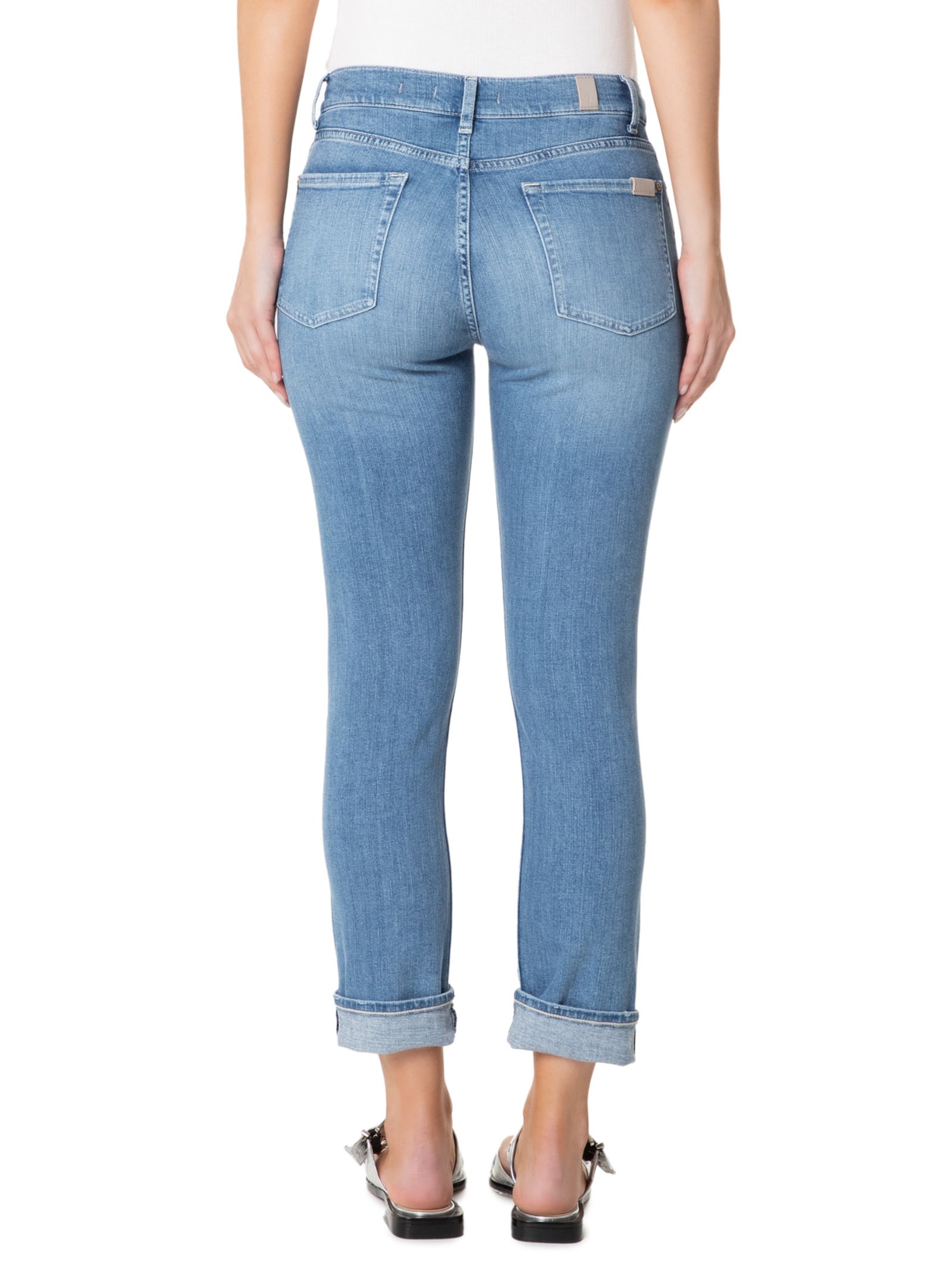 Calça Feminina Relaxed Skinny Slim Illusion Mare Azul 7 For All Mankind