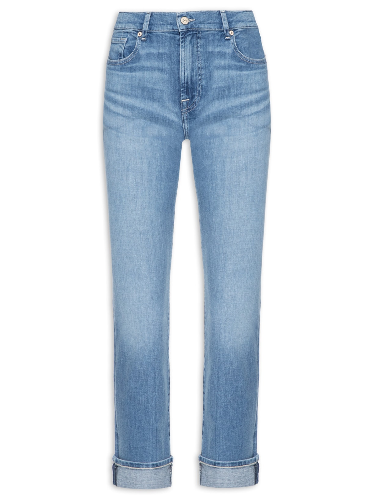 Calça Feminina Relaxed Skinny Slim Illusion Mare Azul 7 For All Mankind