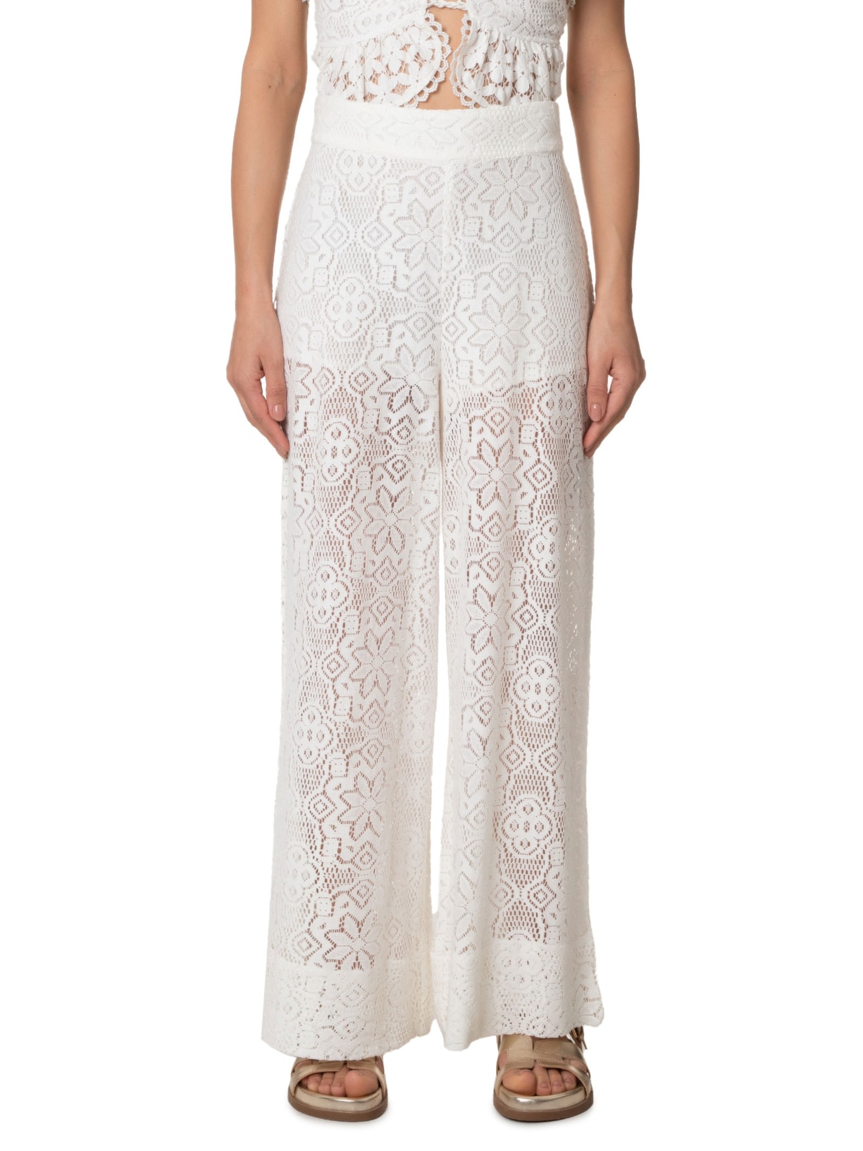 Calça Feminina Renda Artesanal Branco Farm