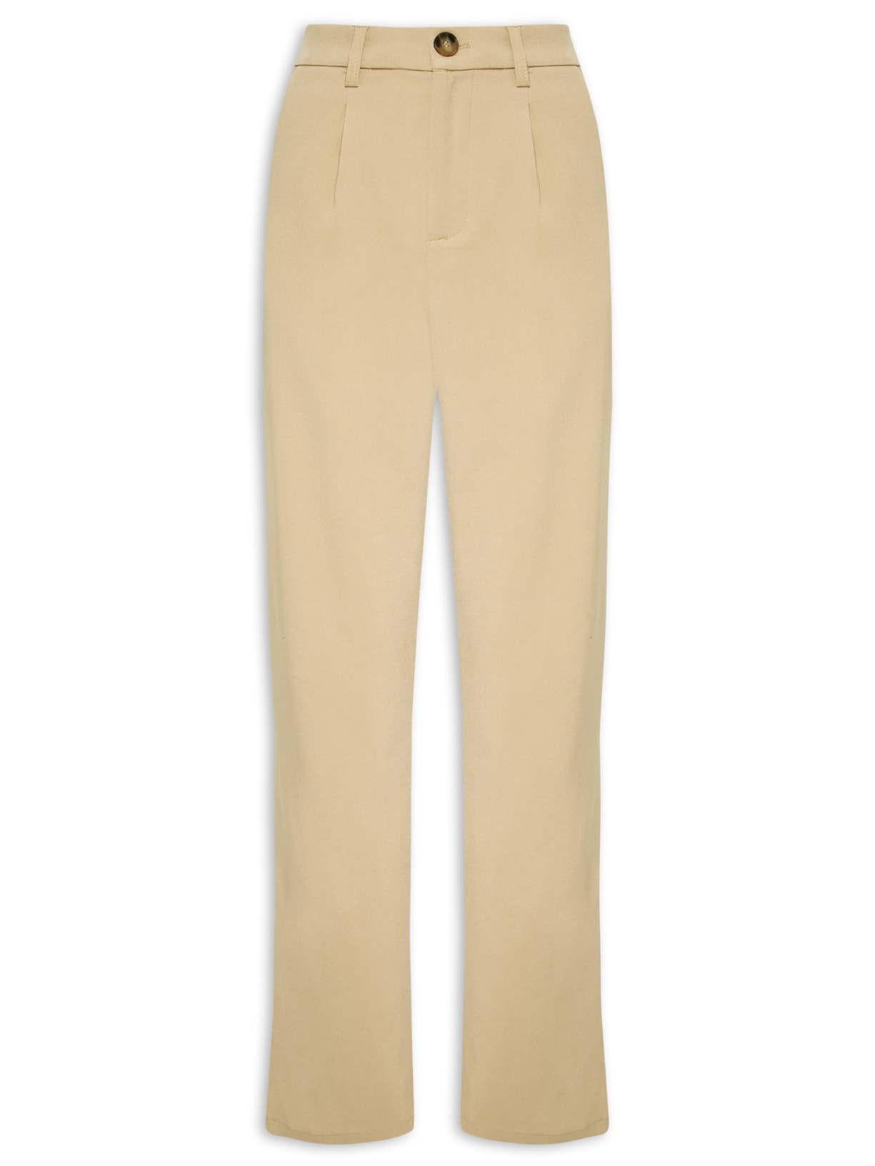 Calça Feminina Reta Alfaiataria - Bege