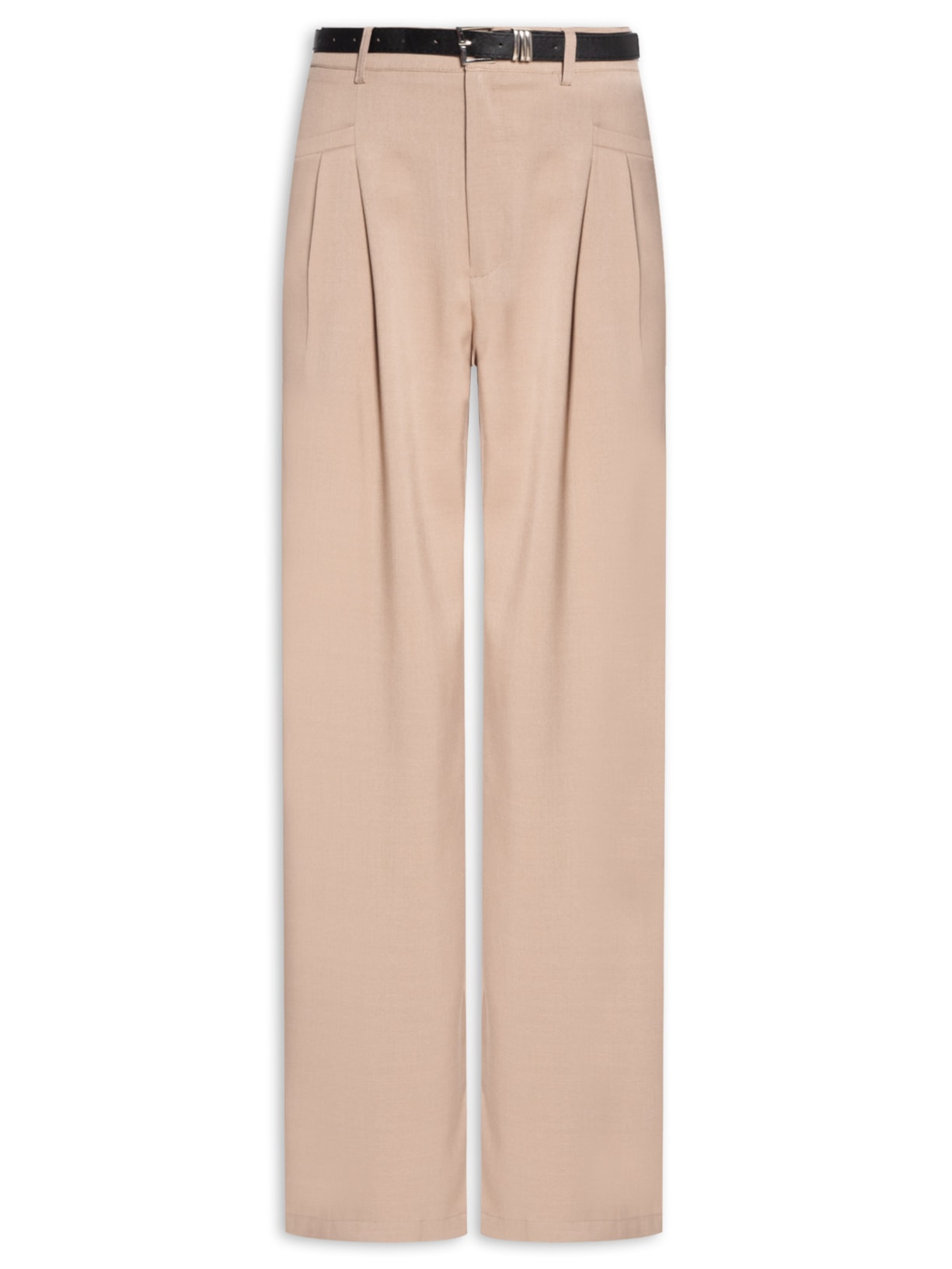 Calça Feminina Reta Alfaiataria - Bege