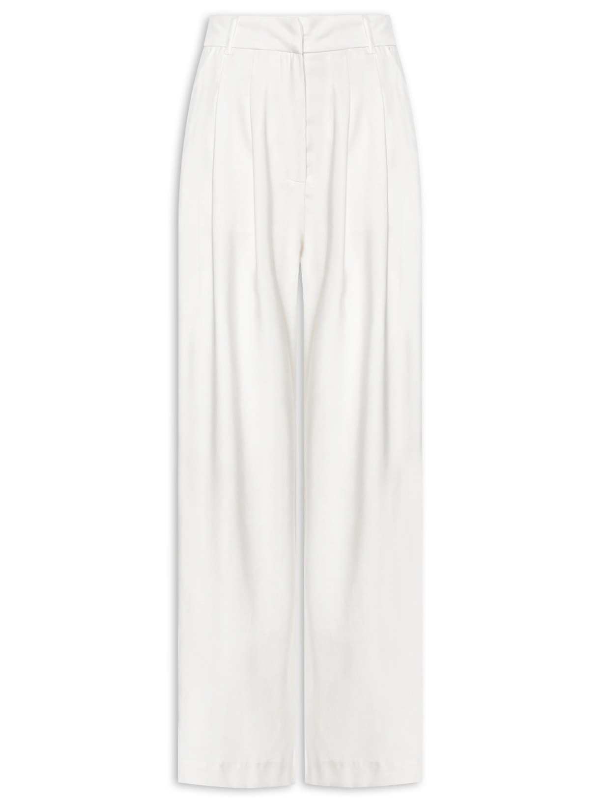 Calça Feminina Reta Alfaiataria - Branco