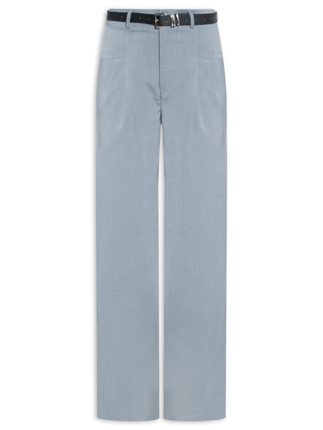 Calça Feminina Reta Alfaiataria - Cinza