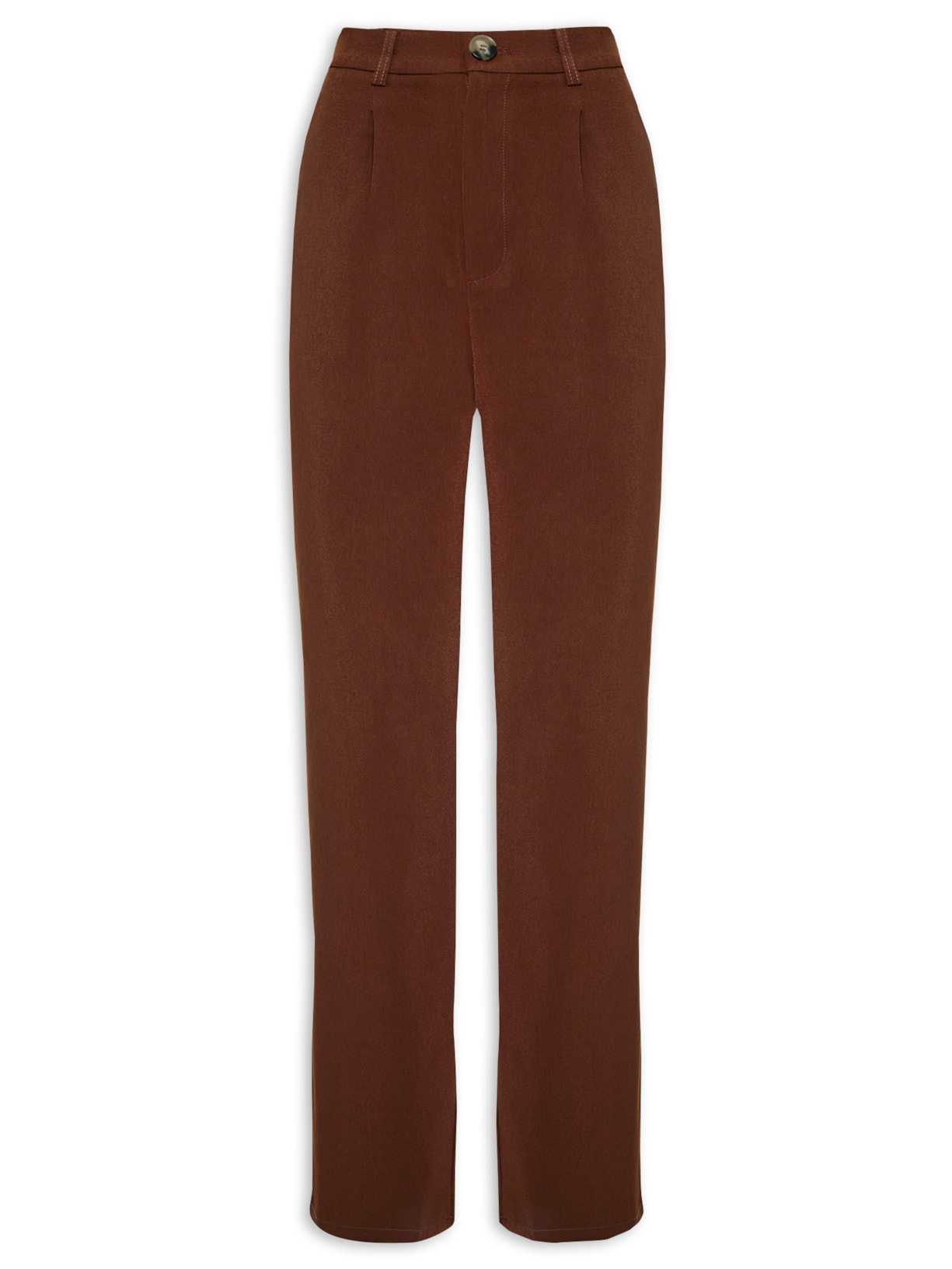 Calça Feminina Reta Alfaiataria - Marrom