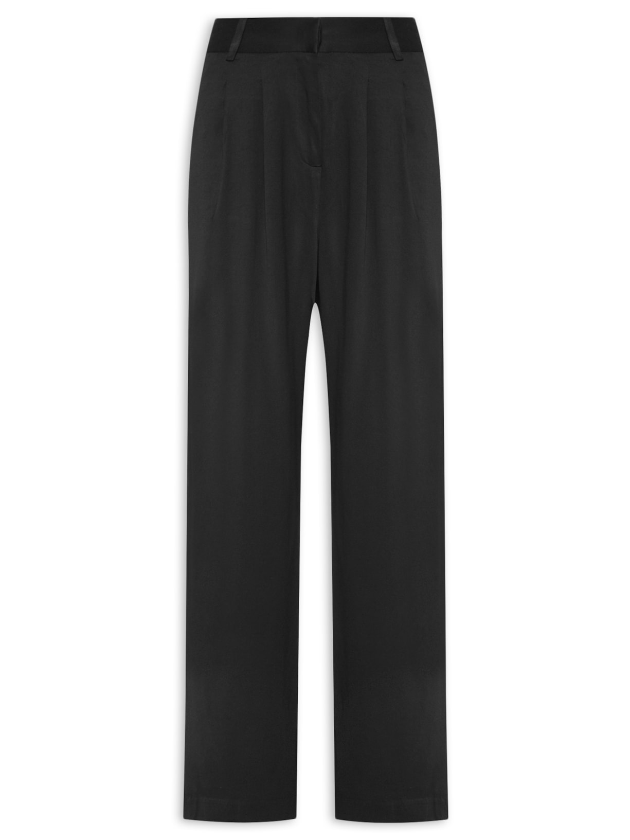 Calça Feminina Reta Alfaiataria - Preto