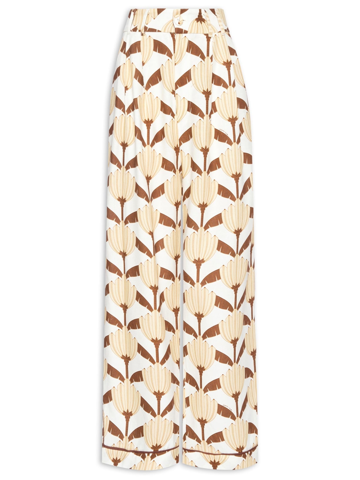 Calça Feminina Reta Banan Deco - Amarelo