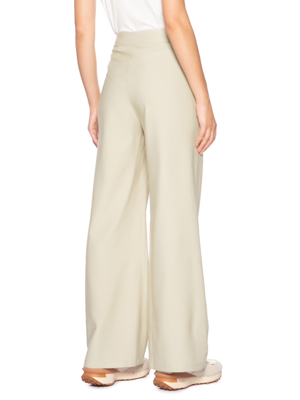 Calça Feminina Reta Básica Bege Basiq