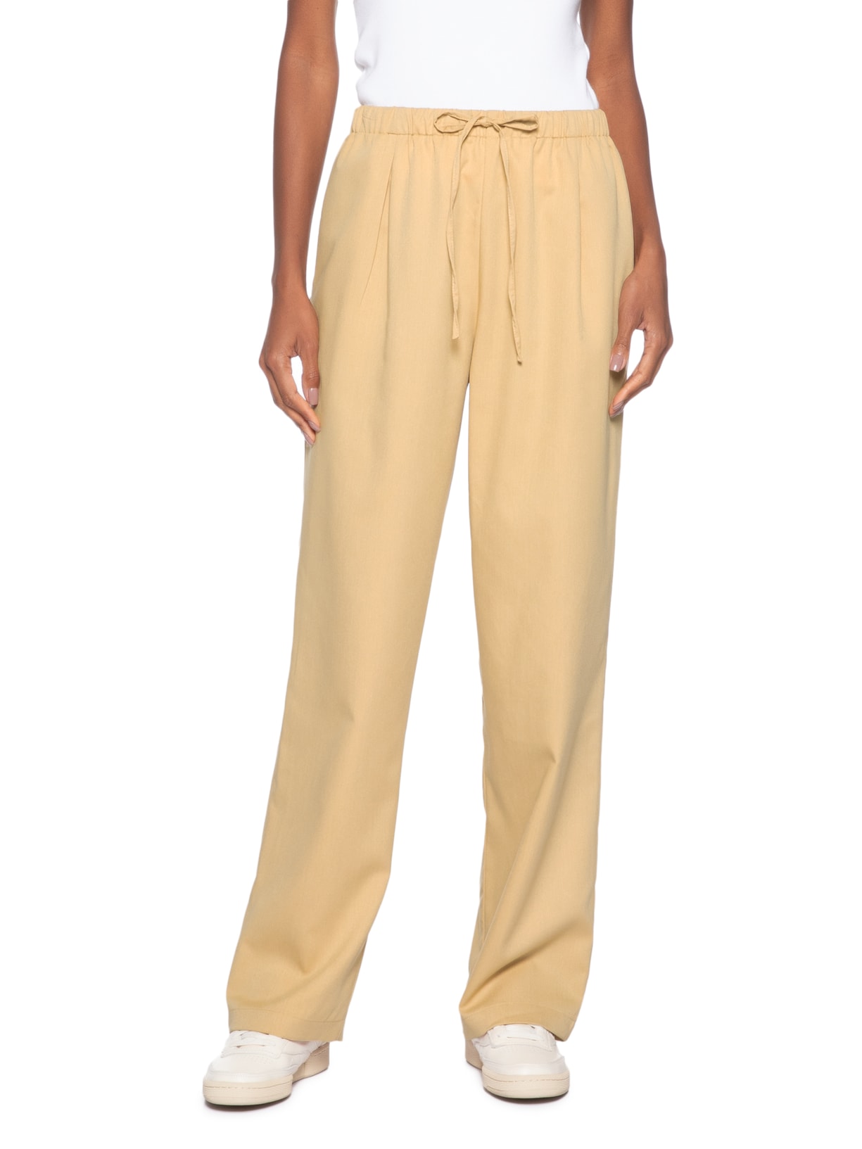 Calça Feminina Reta Básica Bege Basiq