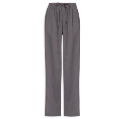 Calça Feminina Reta Básica - Cinza
