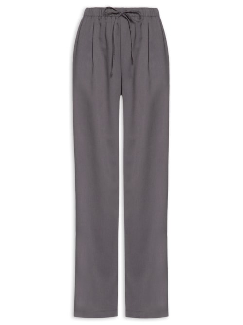 Calça Feminina Reta Básica - Cinza