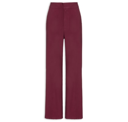 Calça Feminina Reta Básica - Vermelho
