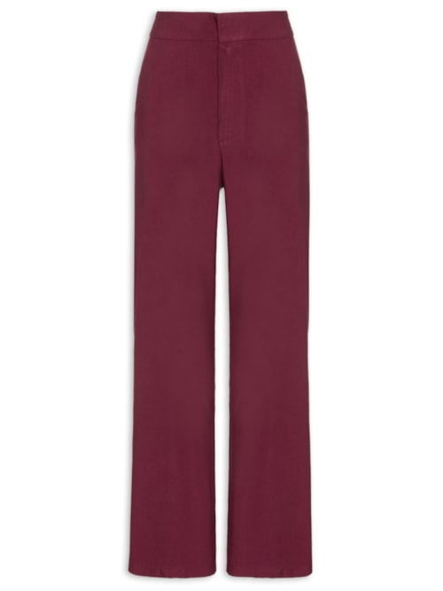 Calça Feminina Reta Básica - Vermelho