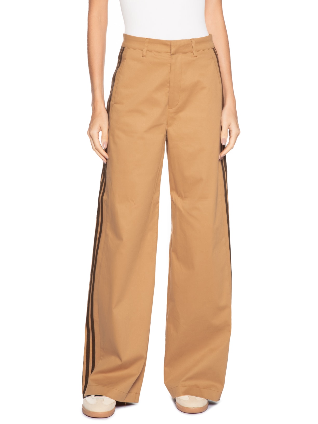 Calça Feminina Reta Bege Forum + Adidas