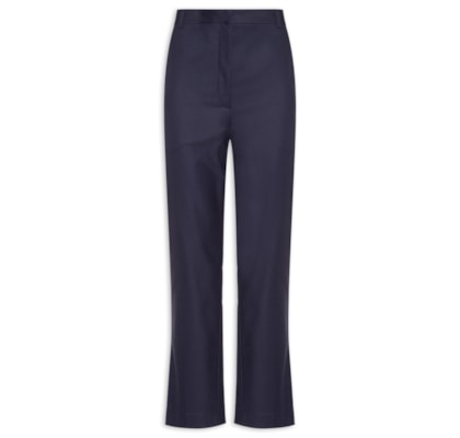 Calça Feminina Reta Bolso Faca - Azul