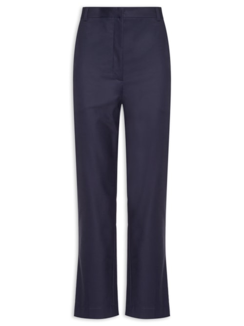 Calça Feminina Reta Bolso Faca - Azul