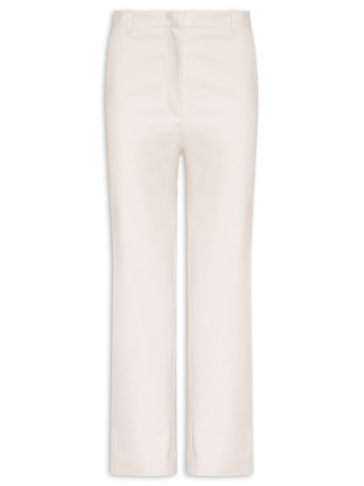 Calça Feminina Reta Bolso Faca - Off White