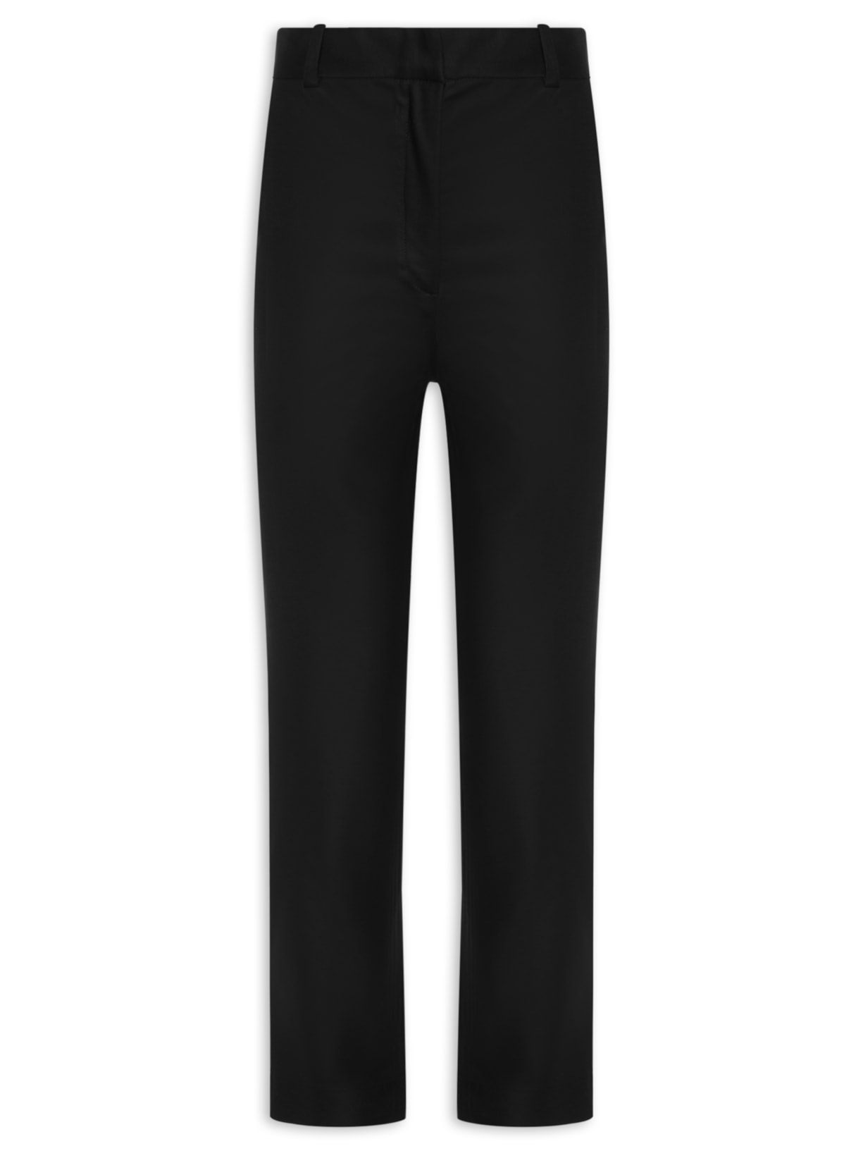Calça Feminina Reta Bolso Faca - Preto