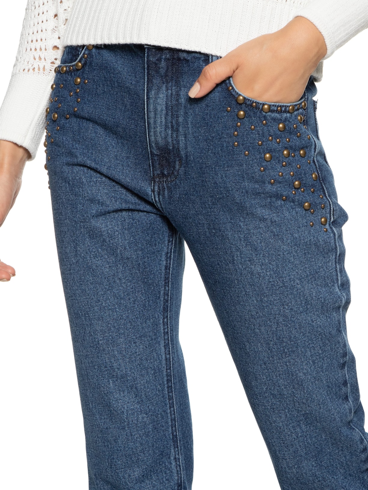 Calça Feminina Reta Catarina Azul Le Lis