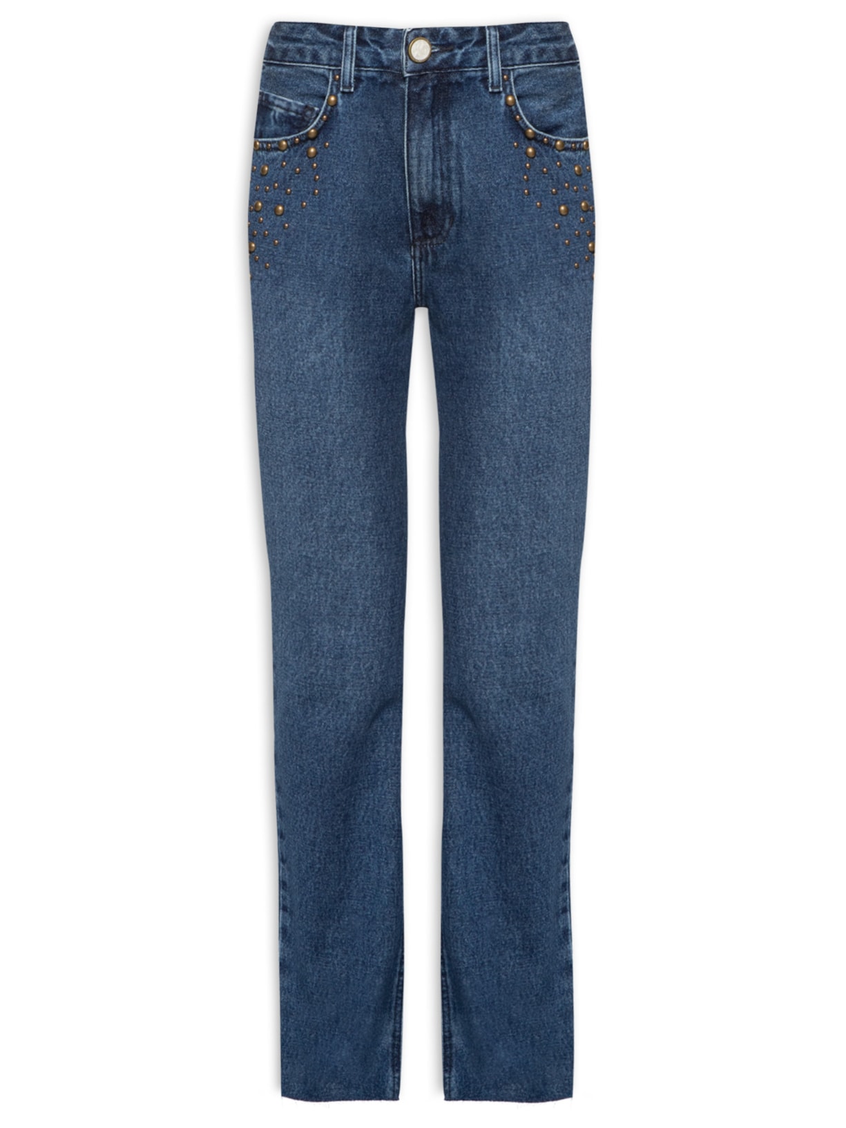 Calça Feminina Reta Catarina Azul Le Lis