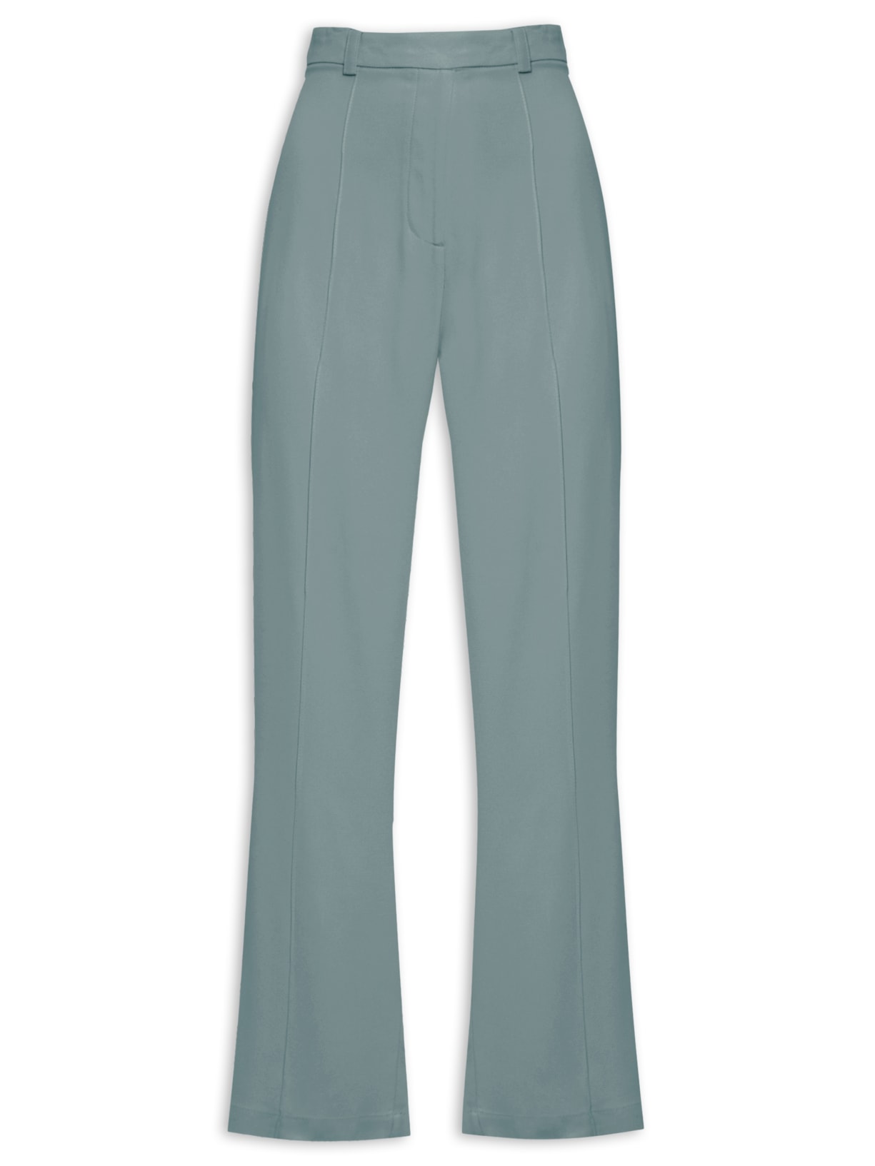 Calça Feminina Reta Cintura Alta - Azul