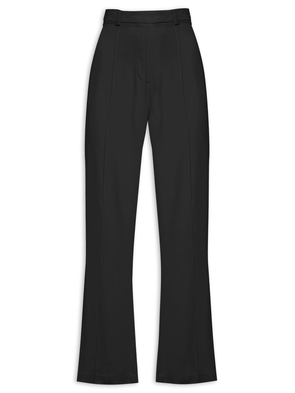 Calça Feminina Reta Cintura Alta - Preto