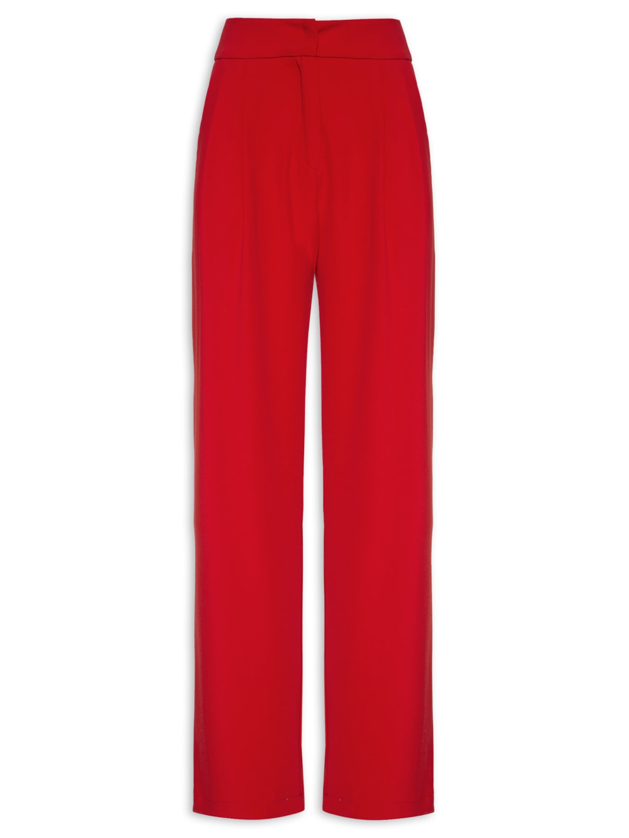 Calça Feminina Reta Cintura Alta Vermelho '2Essential
