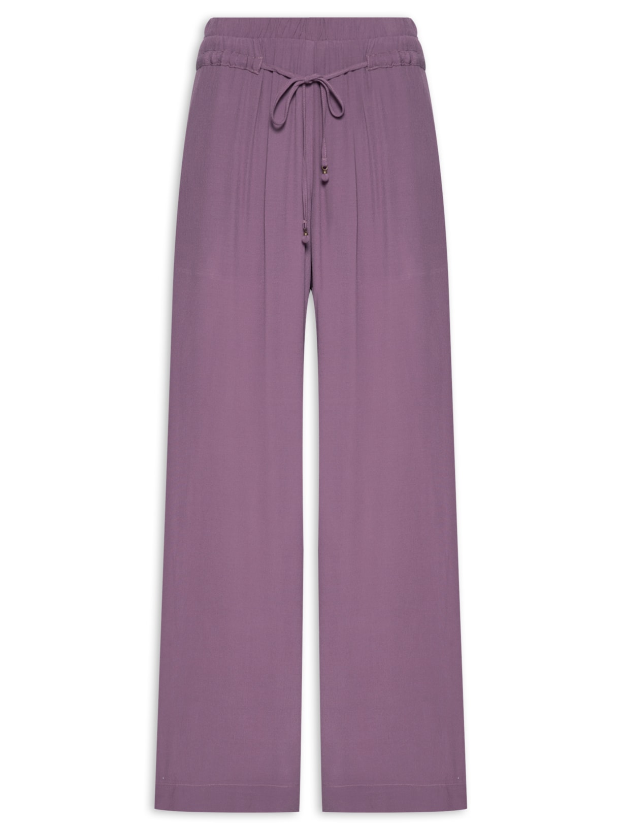 Calça Feminina Reta Cintura Elástico Roxo Maria Filó