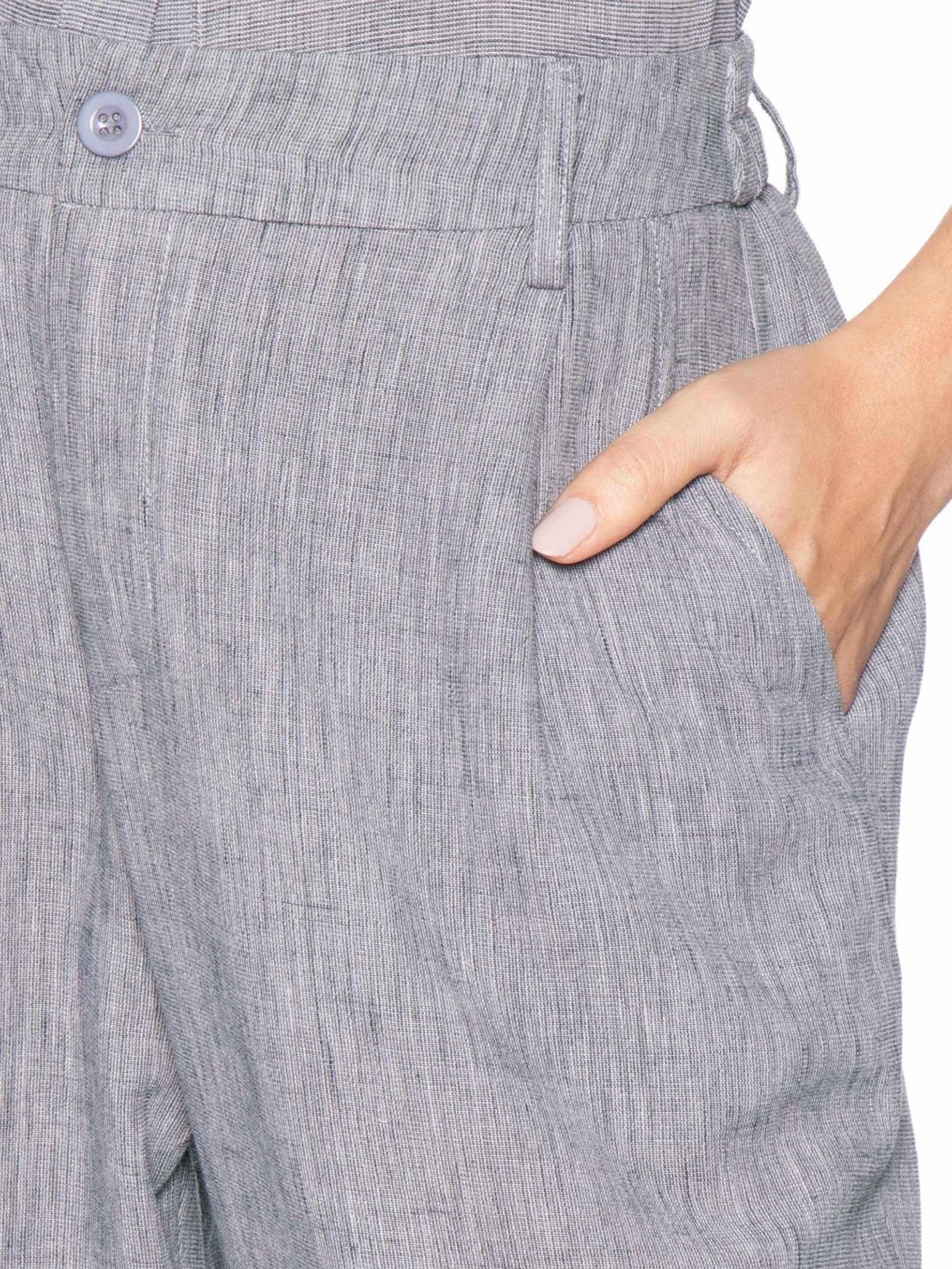Calça Feminina Reta Cinza Basiq