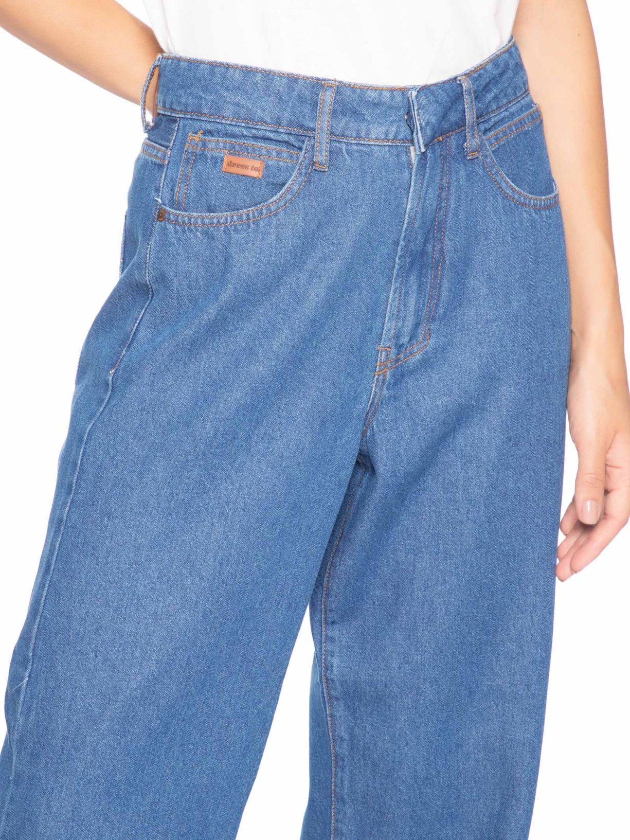 Calça Feminina Reta Clear Azul Dress To
