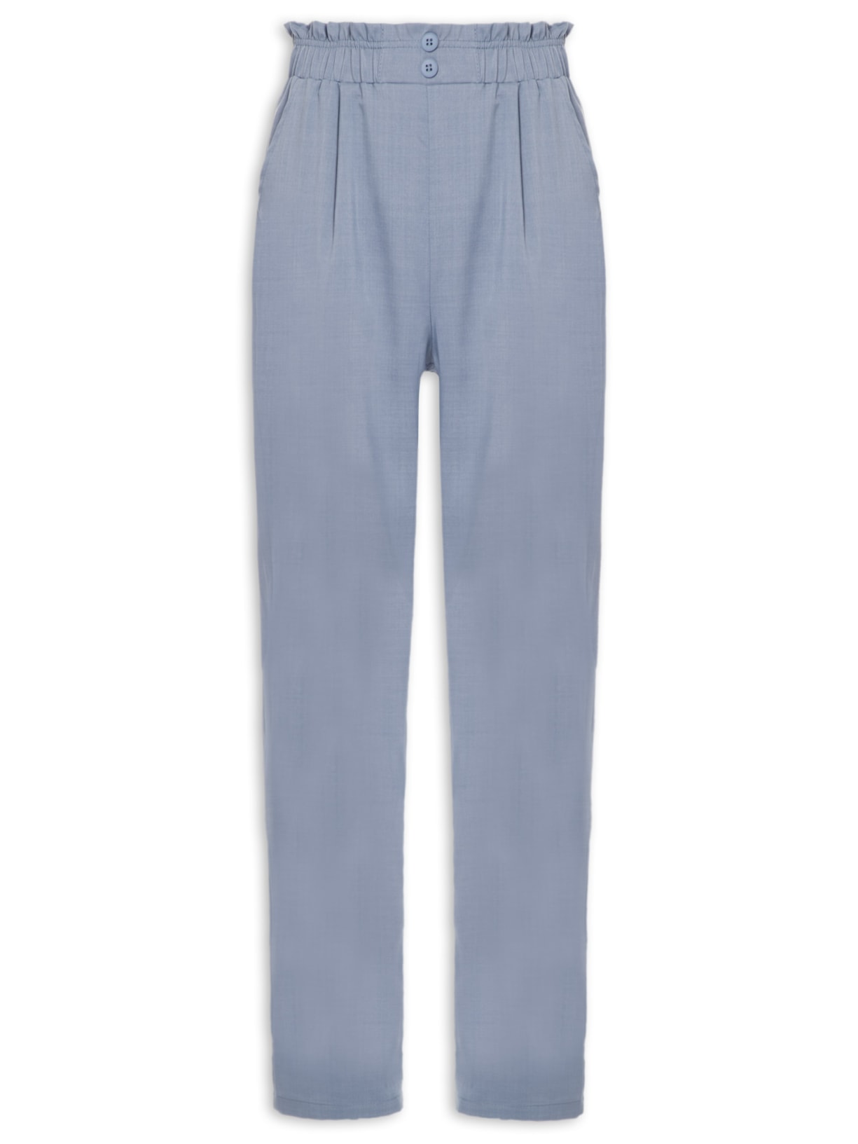 Calça Feminina Reta Com Bolso - Azul