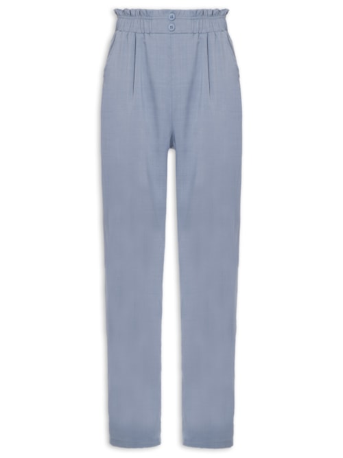 Calça Feminina Reta Com Bolso - Azul